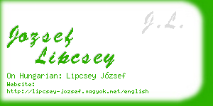 jozsef lipcsey business card